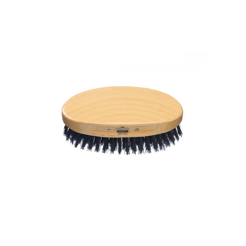 Beechwood Pure Black Bristle Oval Brush - MG2