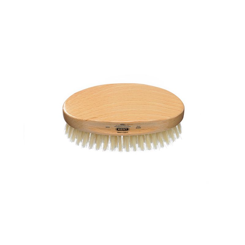 Beechwood Pure White Bristle Oval Brush - MG3