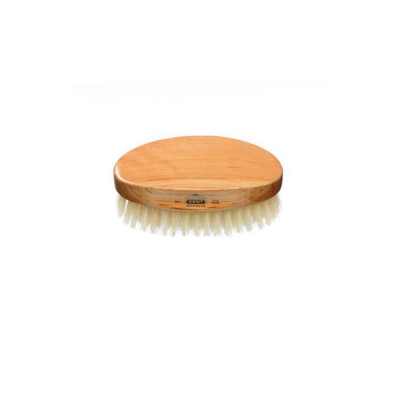 Cherrywood Pure White Bristle Oval Travel Brush - MC4