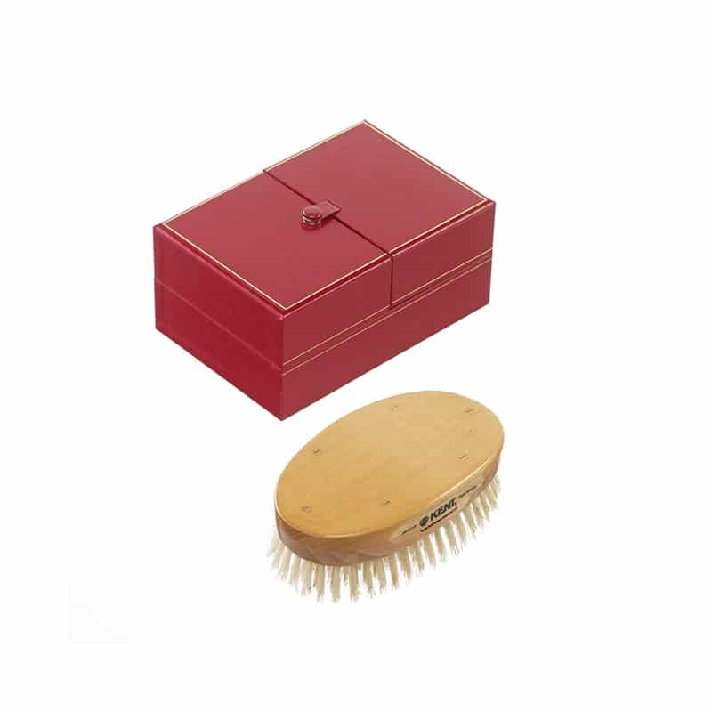 Handmade Satinwood Pure White Bristle Military Style Brush - MHS18