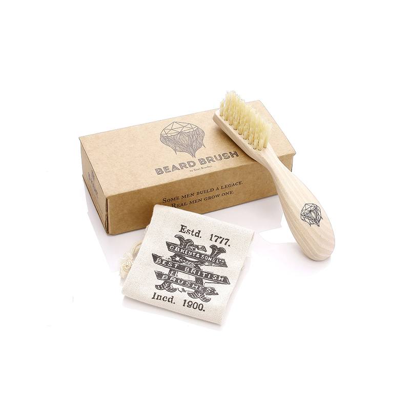 WOODEN RIGHT HANDED BEARD BRUSH