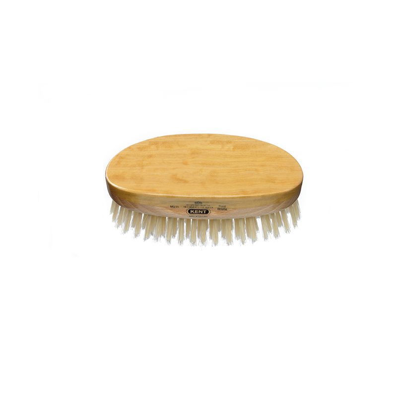 Satinwood Pure White Bristle Oval Brush - MS11